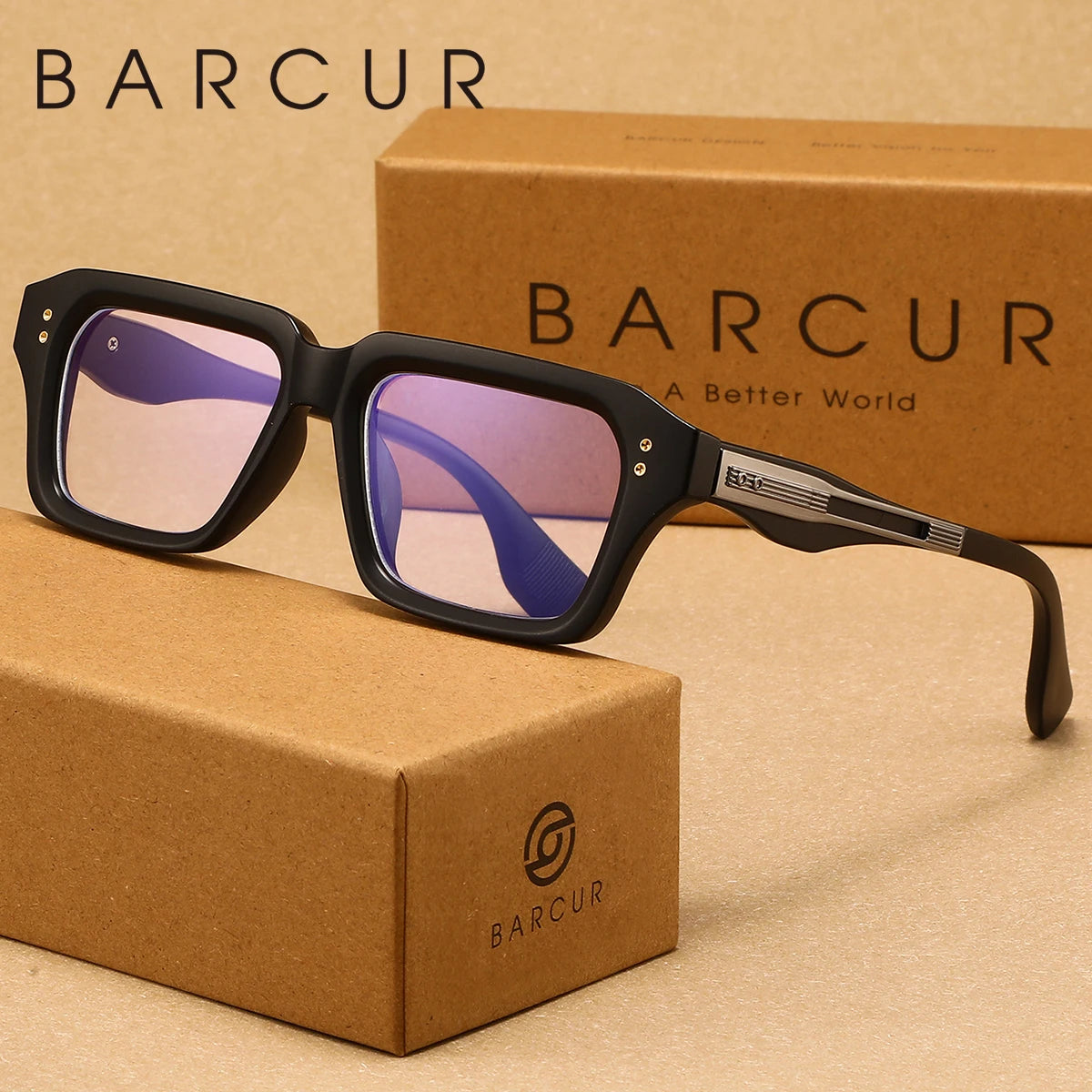Retro Blue Light Blocking Glasses Set – Square Acetate Frame