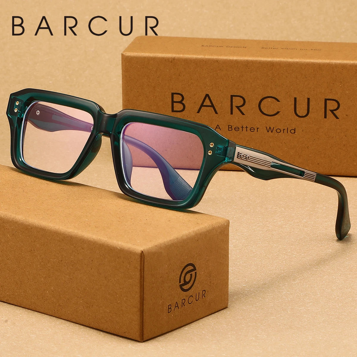 Retro Blue Light Blocking Glasses Set – Square Acetate Frame