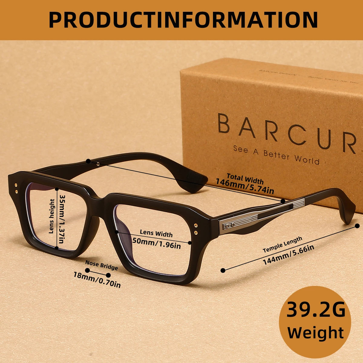 Retro Blue Light Blocking Glasses Set – Square Acetate Frame