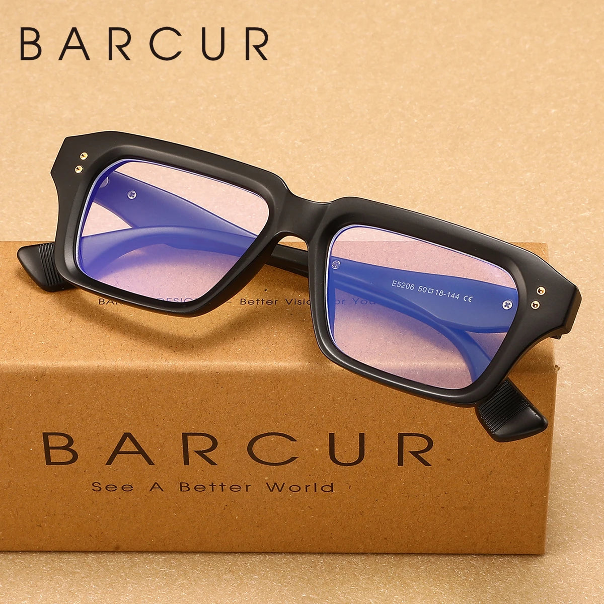 Retro Blue Light Blocking Glasses Set – Square Acetate Frame