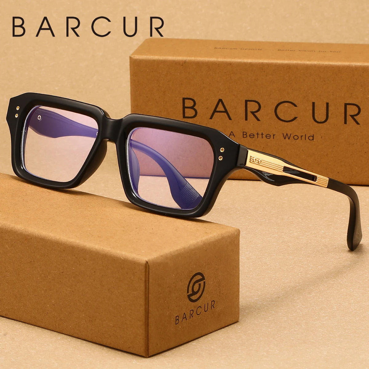Retro Blue Light Blocking Glasses Set – Square Acetate Frame